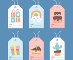 Cute Gift Tag in Pastel Color