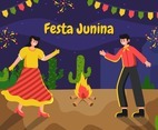 Couple Celebrating Festa Junina Festival