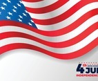 4th July Independence Day with American Flag Border Illustration Background