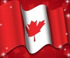 Wavy Canada Flag Background