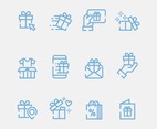 Set of Gift Outline Icon