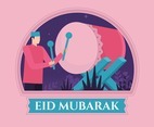 Eid mubarak bedug background