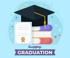 Graduation hat background
