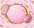 Luxury Pink Background with Gold Circle