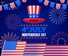 Independence day fireworks Concept