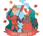 Canada Day Festivity Illustration Design