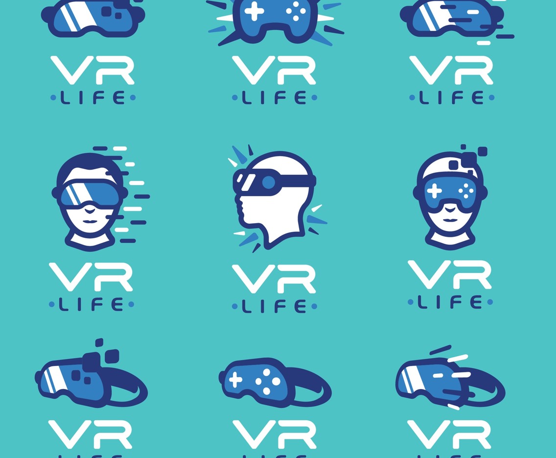 Virtual Reality Logo Template Set
