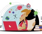 Online learning activity illustration
