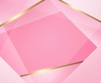 Overlapping Pink with Golden Line Background