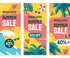 Colorful Summer Sale Banner Set