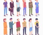 Isometric Character of Different People