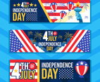 Celebration of America Independence Day Banners