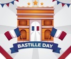 Happy Bastille Day Illustrations