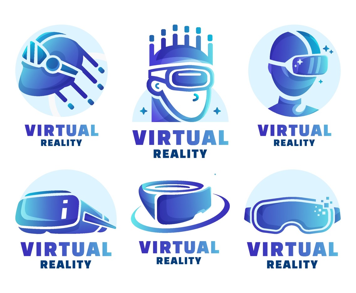 Gradient Virtual Reality Logo Collection