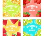 Fruit Set Bright Summer Cards