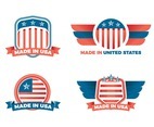 Made In USA Logo Collection with Star and Flag