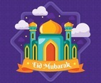 Eid Mubarak Mosque Background