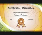 Graduation Certificate with Medal Template