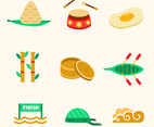 Dragon Boat Chinese Festival Icon Collection