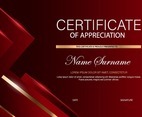 Dark Red Modern Certificate Template