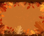 Vintage with Leaves Background Template