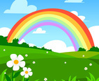 Colorful Rainbow illustration Background