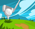 Golf Club Outdoor Activity Illustration