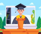 Virtual Graduation Ceremony Concept