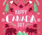 Typographic Background for Canada Day