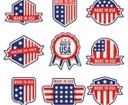 Made In USA Badges Set