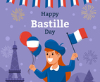 Girl Celebrating Bastille Day