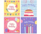 Set of birthday card collection