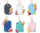 Set of Birthday Gift Tag Template