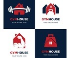 Set of Modern Simple Gym House logos
