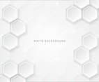 Hexagonal Geomtric White Background