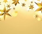 Shining Golden Stars Composition Background