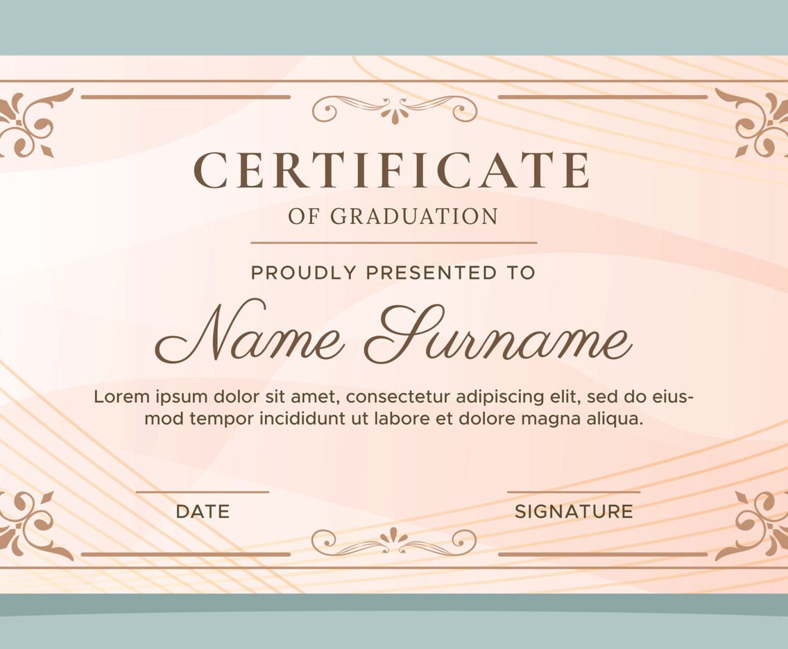 Certificate of Graduation Design Template