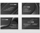 Abstract Black Business Card Template