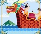 Dragon boat festival illustration