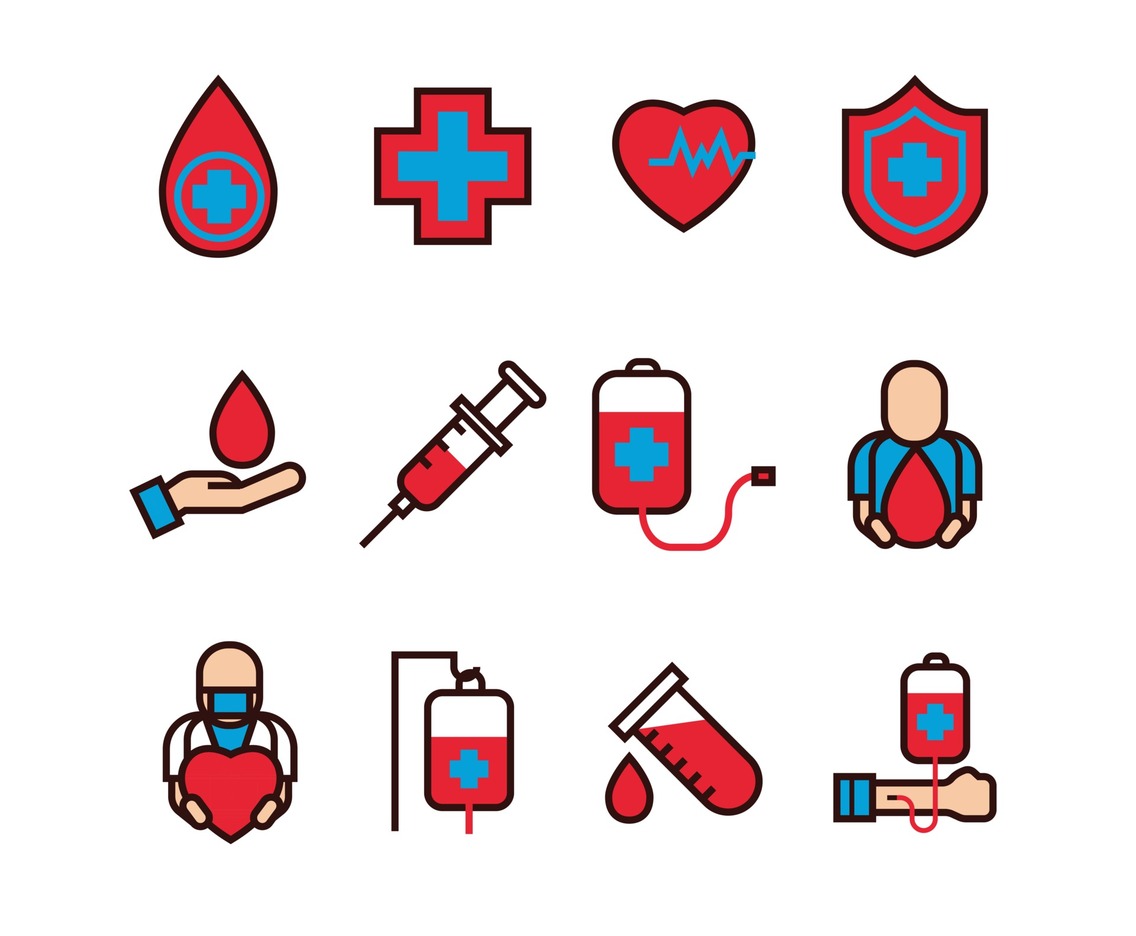 Set of Blood Donor Icons
