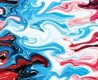 Red Blue and White Abstract Alcohol Ink Background