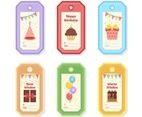 Colourful Birthday Gift Tag Collection