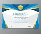 School Certificate Flat Design Template