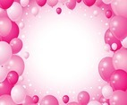 Cute Pink Balloons against Pink Background