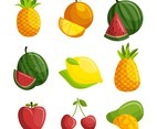 Summer Fruit Icon Set