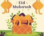 Eid Mubarak Ketupat Concept