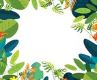 Tropical Summer Floral Background Concept