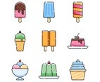 Ice Cream and Jelly Icon Set