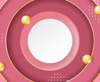 Pink Background with a Circle in the Middle