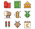 Eid Al Adha Icon Set Design